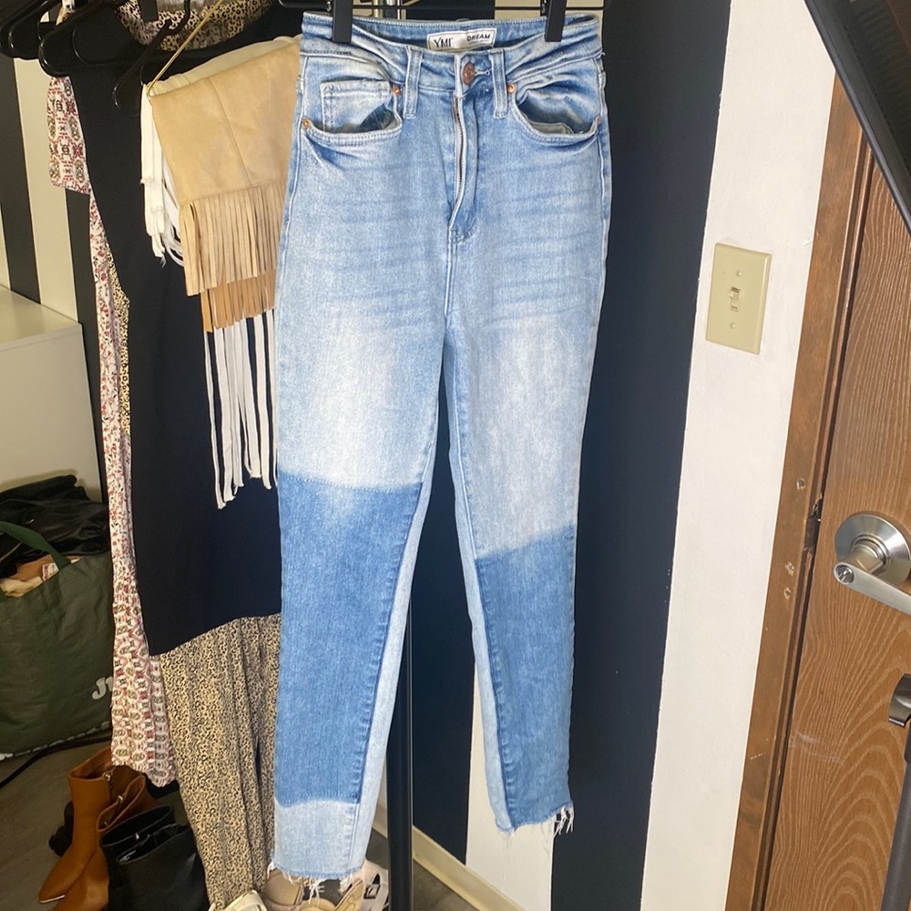 Patchwork Denim Pants - image 1
